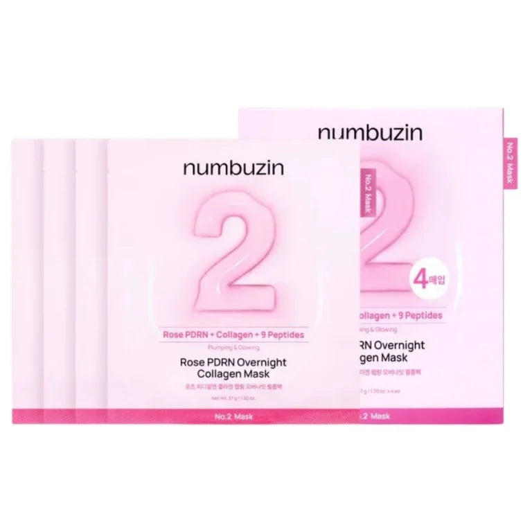 Numbuzin - No.2 Rose PDRN Overnight Collagen Mask 37g*4EA - Feel You