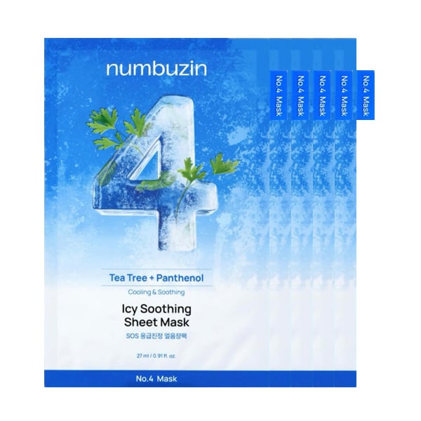 Numbuzin - No.4 Icy Soothing Sheet Mask - 27g*5ea - Feel You