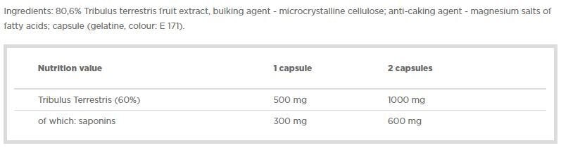 OLIMP Трибустерон 60 90% сапонини воден екстракт Tribulus terrestris хранителна добавка – 500mg., 120 Caps. - Feel You