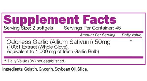 Odorless Garlic - 90 Гел капсули - Feel You