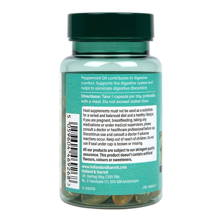 Концентрирано масло от мента (Oil of Peppermint) 200мг 60 капсули, H&B - Feel You
