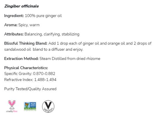 Ginger Oil | 100% Pure Zingiber Officinale - 30 мл - Feel You