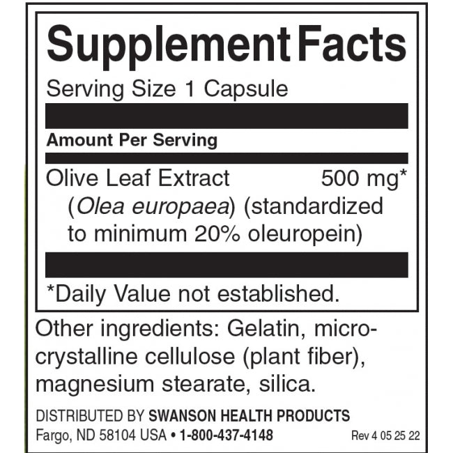 Екстракт от маслинови листа - 60 капсули - Feel You