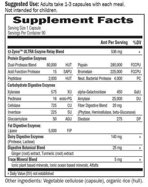 Omega Zyme Ultra | Ultimate Enzyme Blend - 180 Гел капсули - Feel You