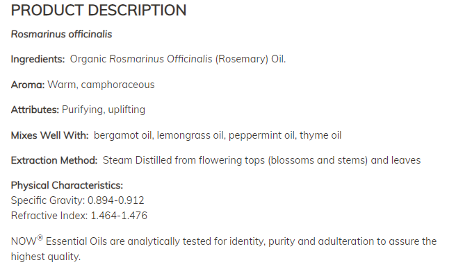 Био Масло от розмарин - Oragnic Rosemary Oil - 30 ml - Feel You