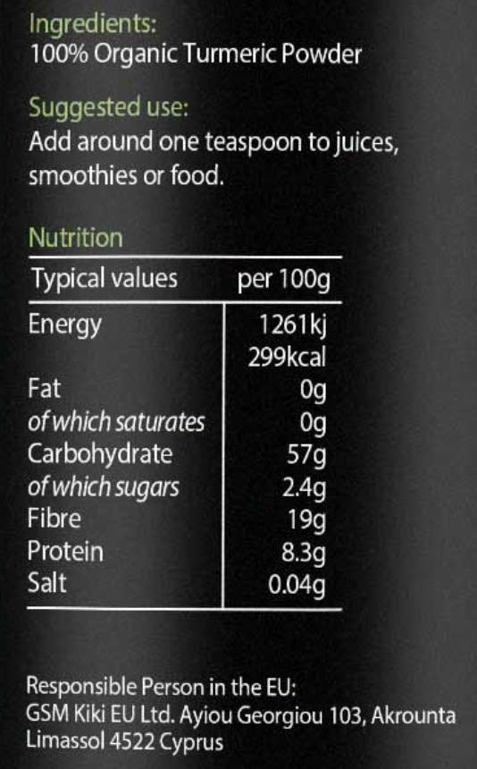 Organic Turmeric Powder - 150 грама - Feel You