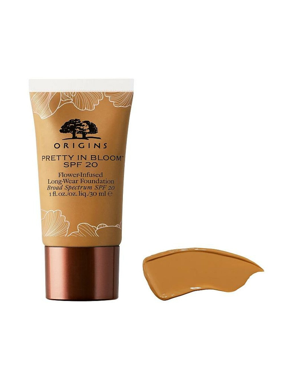 Origins, Pretty In Bloom, Long Wearing, Cream Foundation, Nr. 530, Medium Deep Warm, SPF 20, 30 ml - Feel You