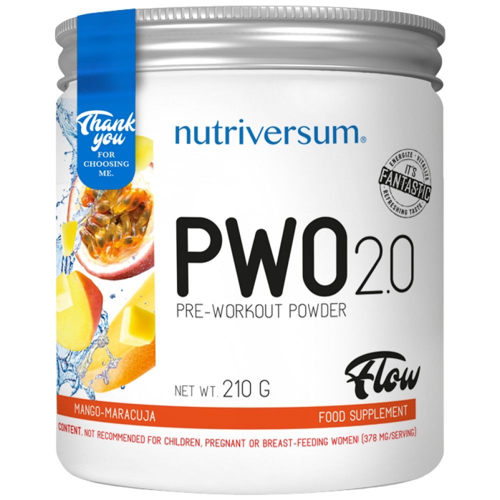 PWO 2.0 Flow | Pre-Workout Powder - 210 грама - Feel You