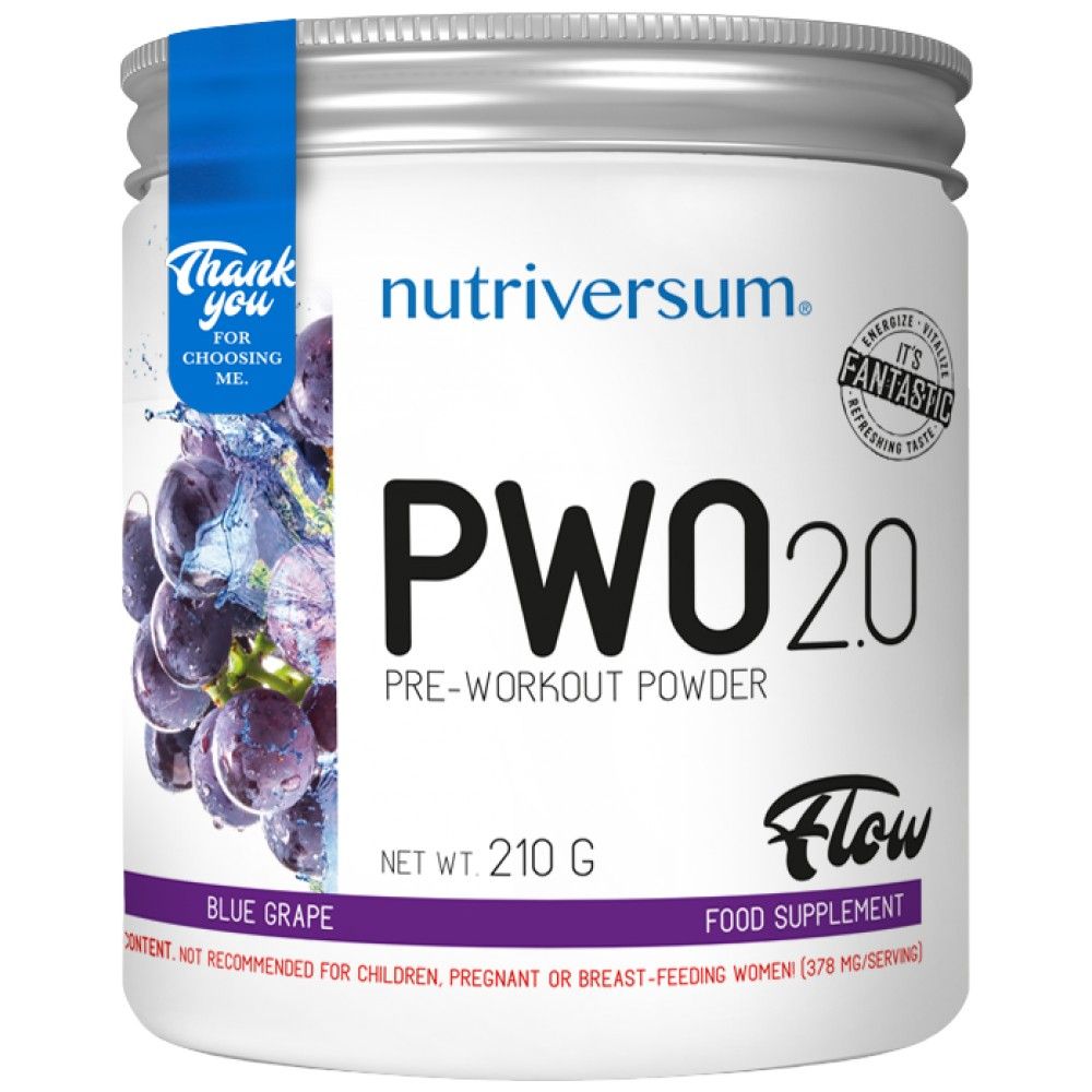 PWO 2.0 Flow | Pre-Workout Powder - 210 грама - Feel You