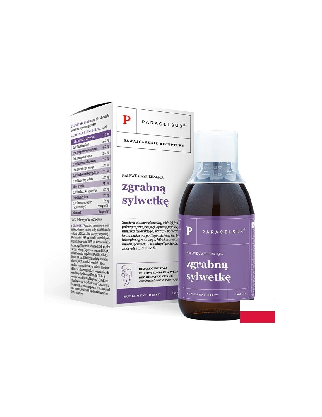 Тинктура за фин силует с билки и витамини Paracelsus 200 ml, 13 дози - Feel You