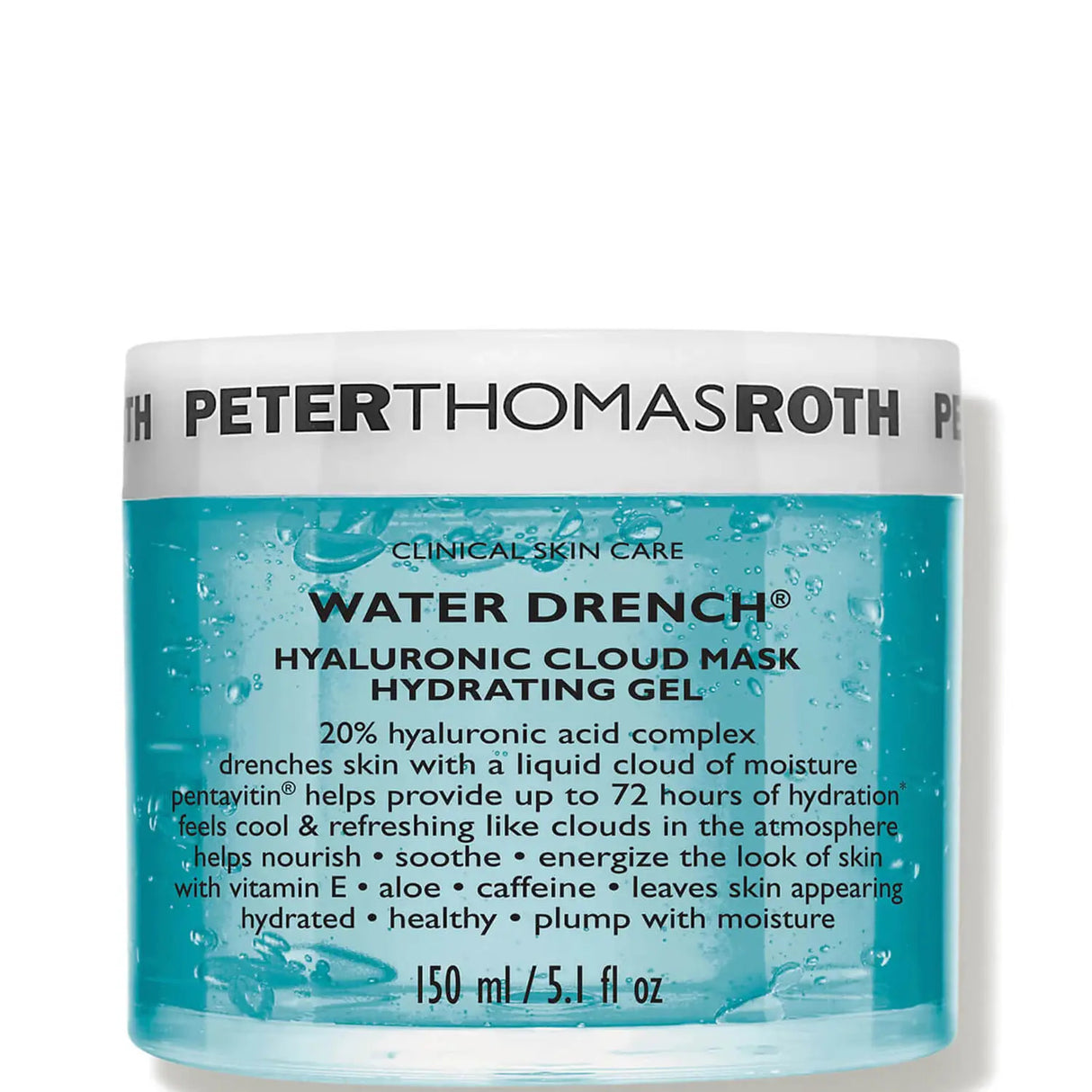 Peter Thomas Roth, Water Drench, Hydrating, Hyaluronic Acid, Gel Mask, For Face, 150 ml - Feel You