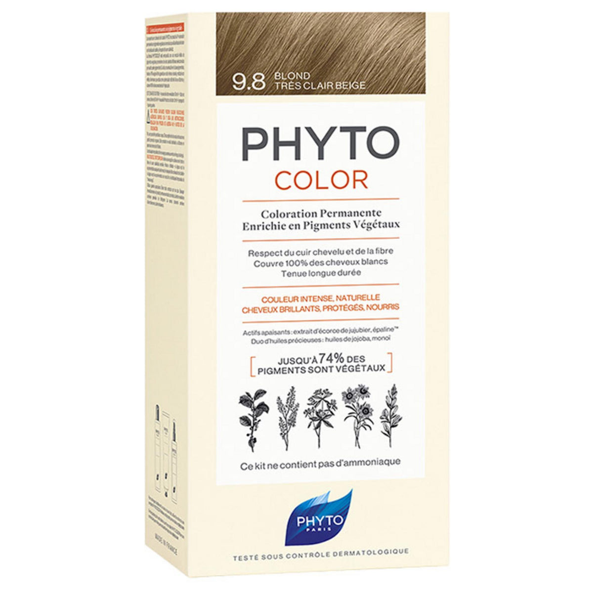 Phyto, Color, Permanent Hair Dye, 9.8 , 50 ml - Feel You