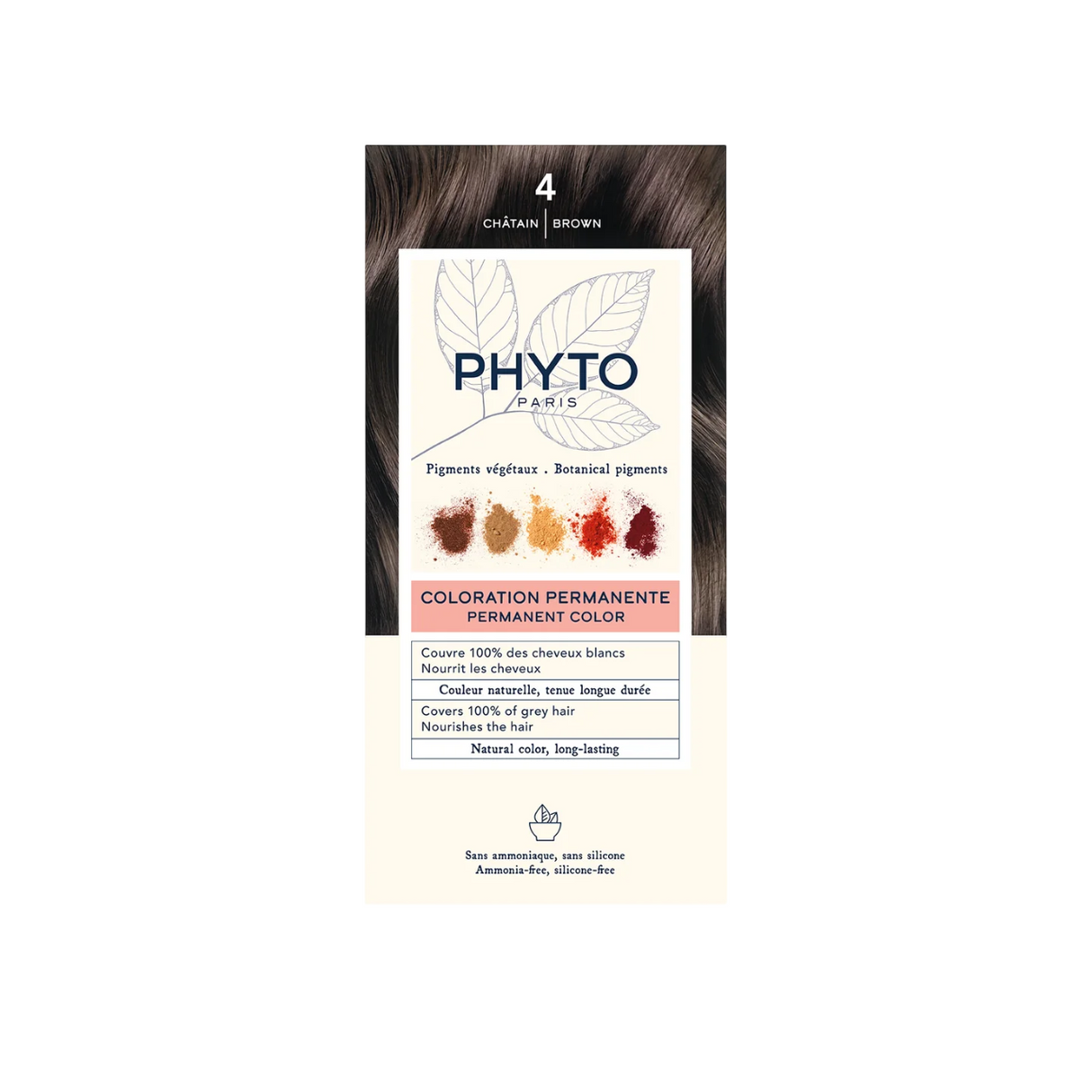 Phyto, Phytocolor, Permanent Hair Dye, 4 Brown, 50 ml - Feel You