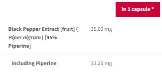 Piperine Max 35 mg | Black Pepper Power - 90 капсули - Feel You