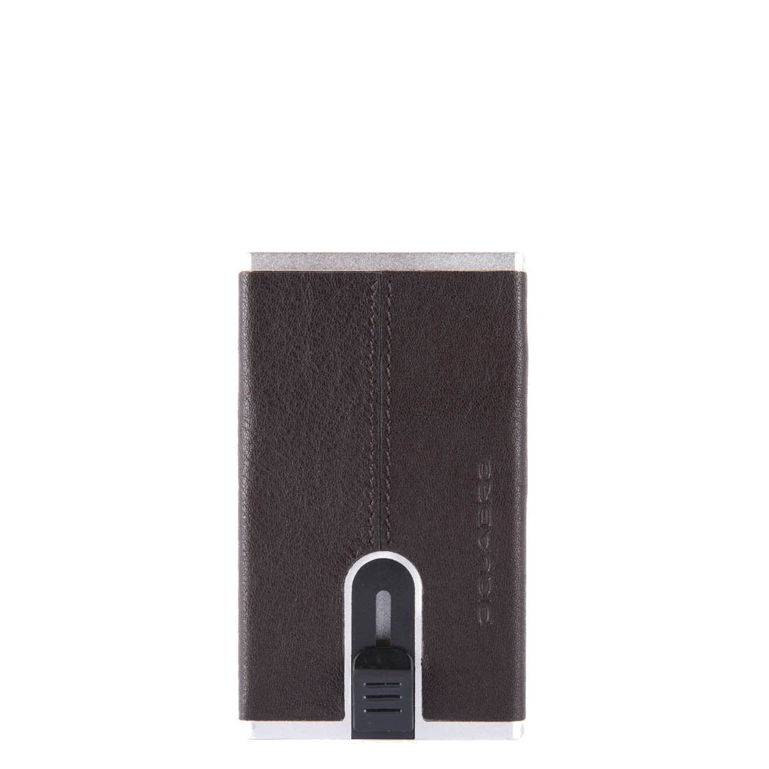 Piquadro, Black Square, Leather Card Holder, Square Sliding System, PP4825B3R-TM, Brown, For Men - Feel You