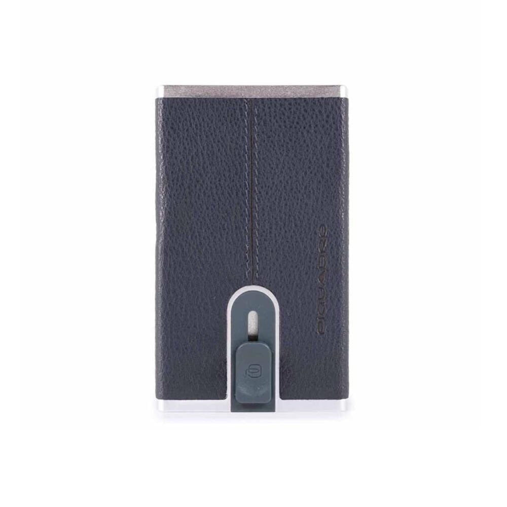 Piquadro, Black Square, Leather Wallet, Square Sliding System with Compact for Banknotes, PP4891B3RBLU4, Blue, For Men - Feel You