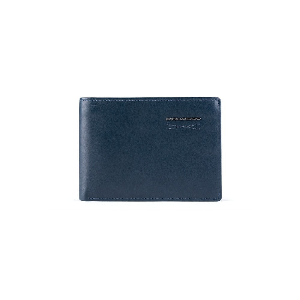 Piquadro, Obidos, Leather Wallet, Slim, PU4823W110R, Navy Blue, For Men - Feel You