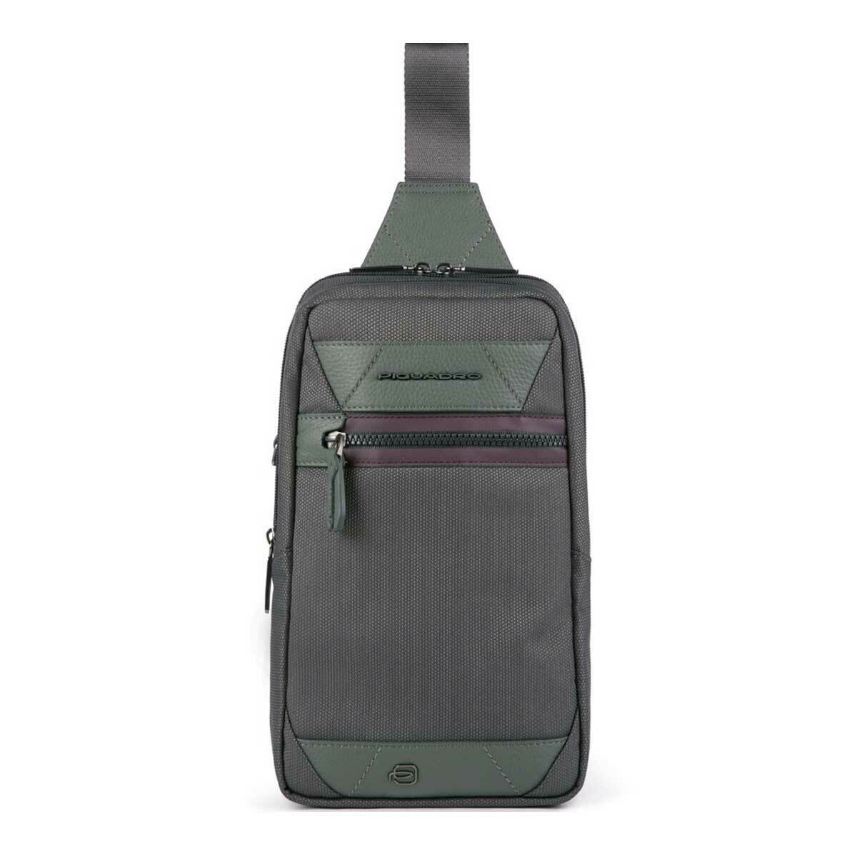 Piquadro, Piquadro, Leather Backpack, Military Green, Sling Bag, For Men - Feel You