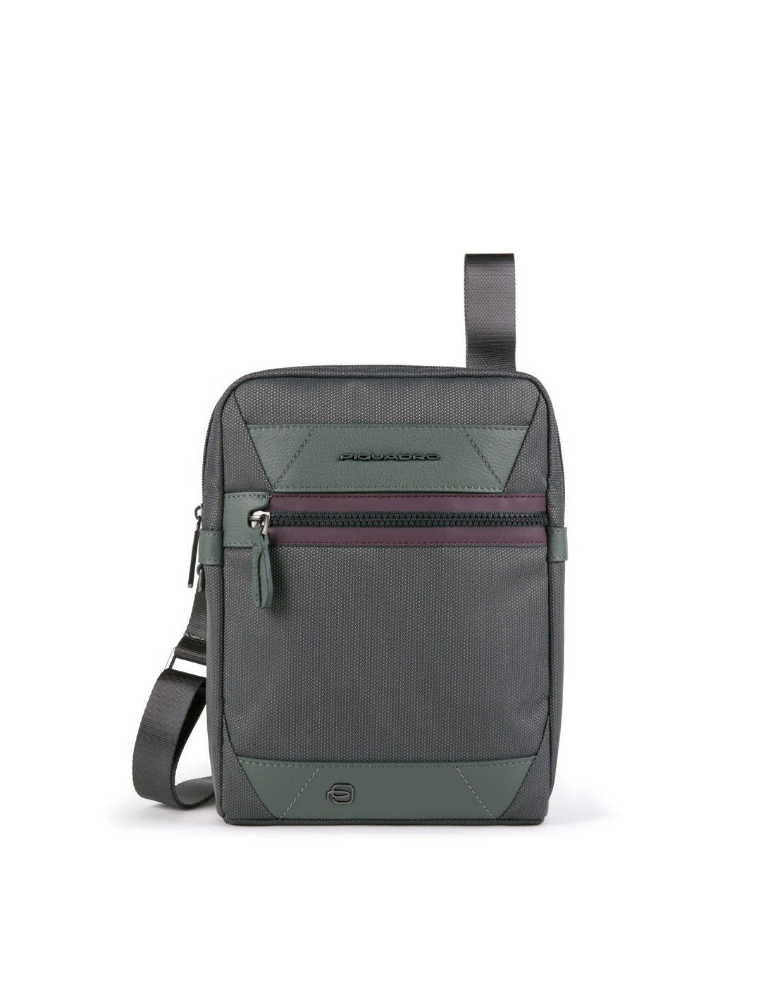 Piquadro, Trakai, Recycled Materials, Small, Textile Crossbody Bag, Green, 27 x 21 x 5 cm, For Men - Feel You