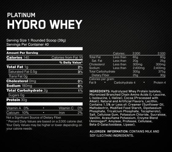 Platinum Hydro Whey 3.5 lbs. - 1.600 kg - Feel You