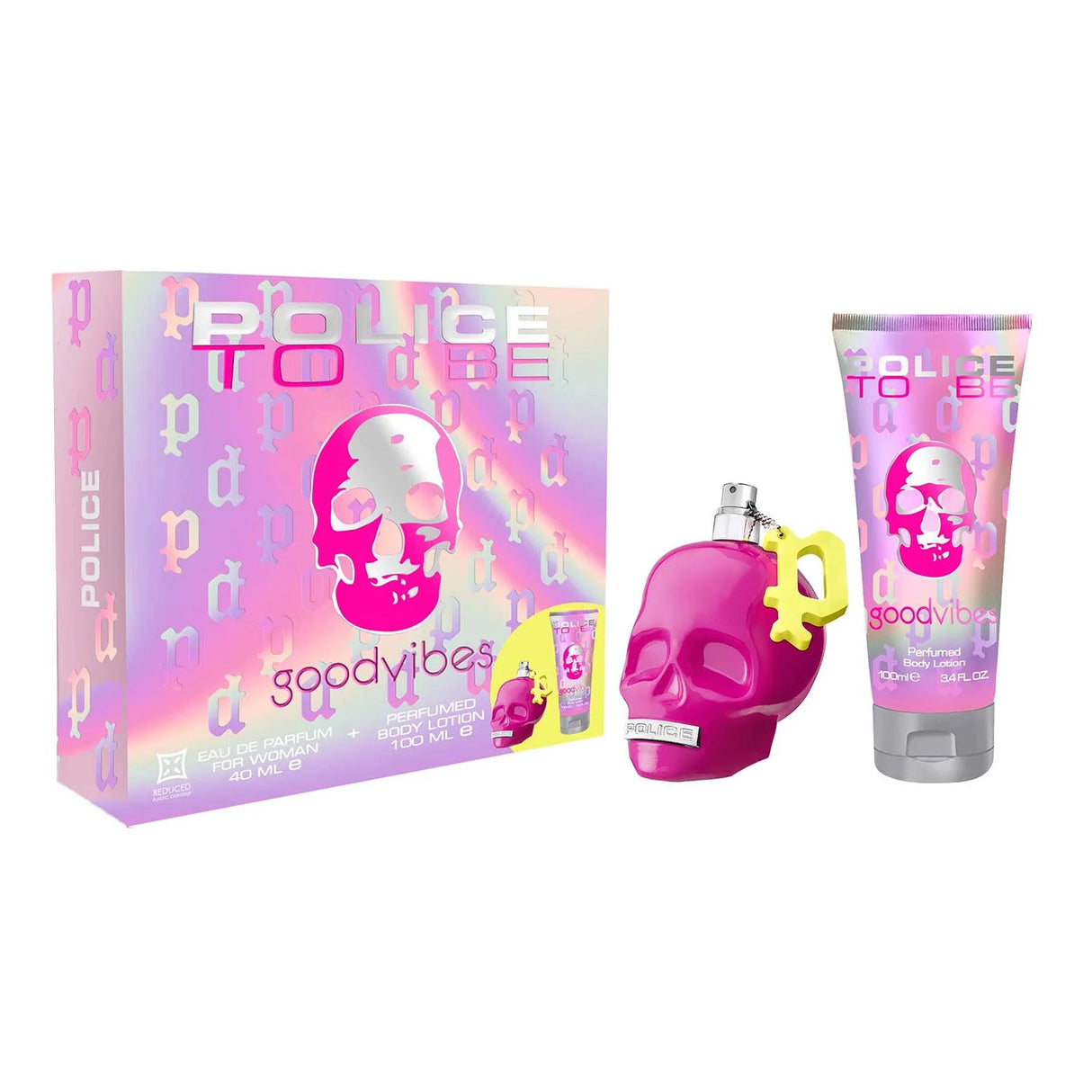 Police to Be Goodvibes Eau De Parfum For Woman 40ml Spray Locion Corporal Perfumada 100ml - Feel You