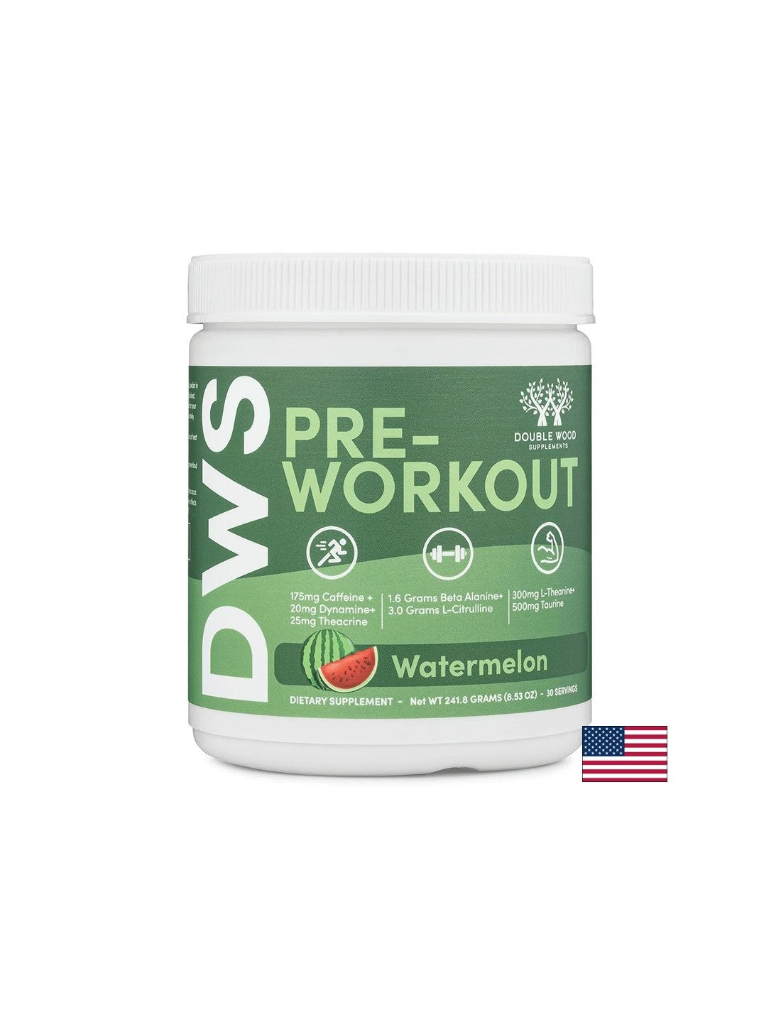Pre-Workout L-Цитрулин + Бета аланин + Тирозин – Концентрация и издръжливост, диня, 241.8 g, 30 дози, прах - Feel You