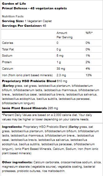 Primal Defense | HSO Probiotic Formula - 180 капсули - Feel You
