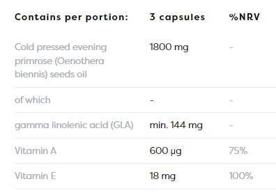 Primrose Oil 1800 mg | with Vitamin A & E - 60 Гел капсули - Feel You