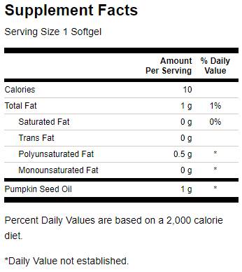 Pumpkin Seed Oil 1000 mg - 100 Гел капсули - Feel You