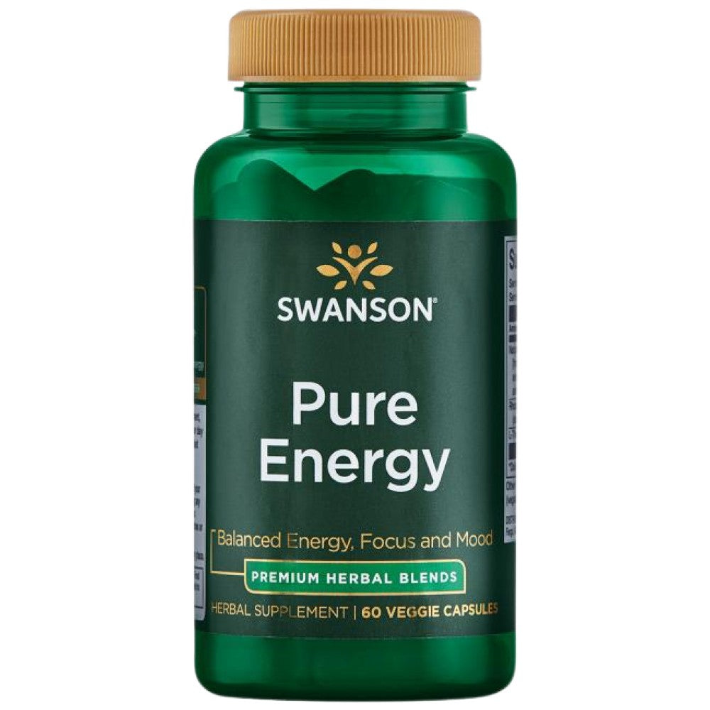 Pure Energy | Natural Caffeine, Rhodiola and L-Theanine 60 капсули - Feel You