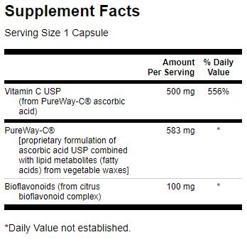 PureWay-C 500 mg with Bioflavonoids 90 капсули - Feel You