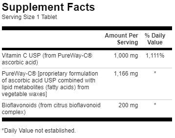 PureWay-C 1000 mg with Bioflavonoids - 90 Таблетки - Feel You