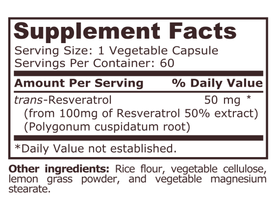RESVERATROL 50 mg - 60 capsules - Feel You