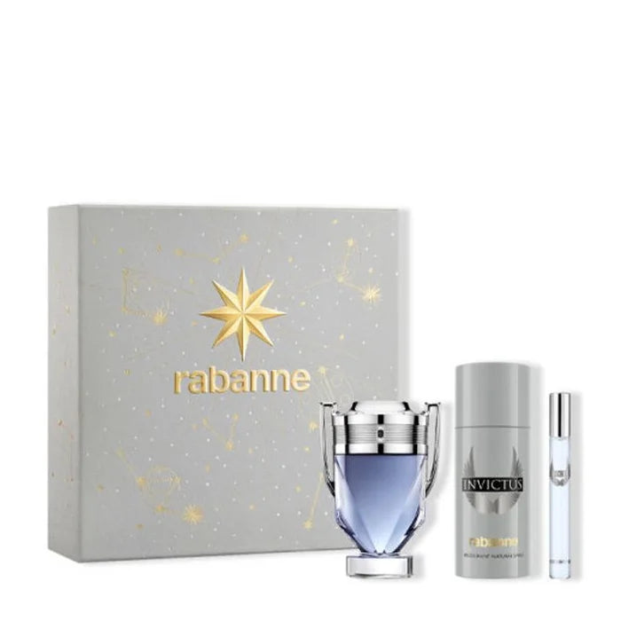 Rabanne Invictus Eau De Toilette Spray 100ml Set 3 Pieces - Feel You