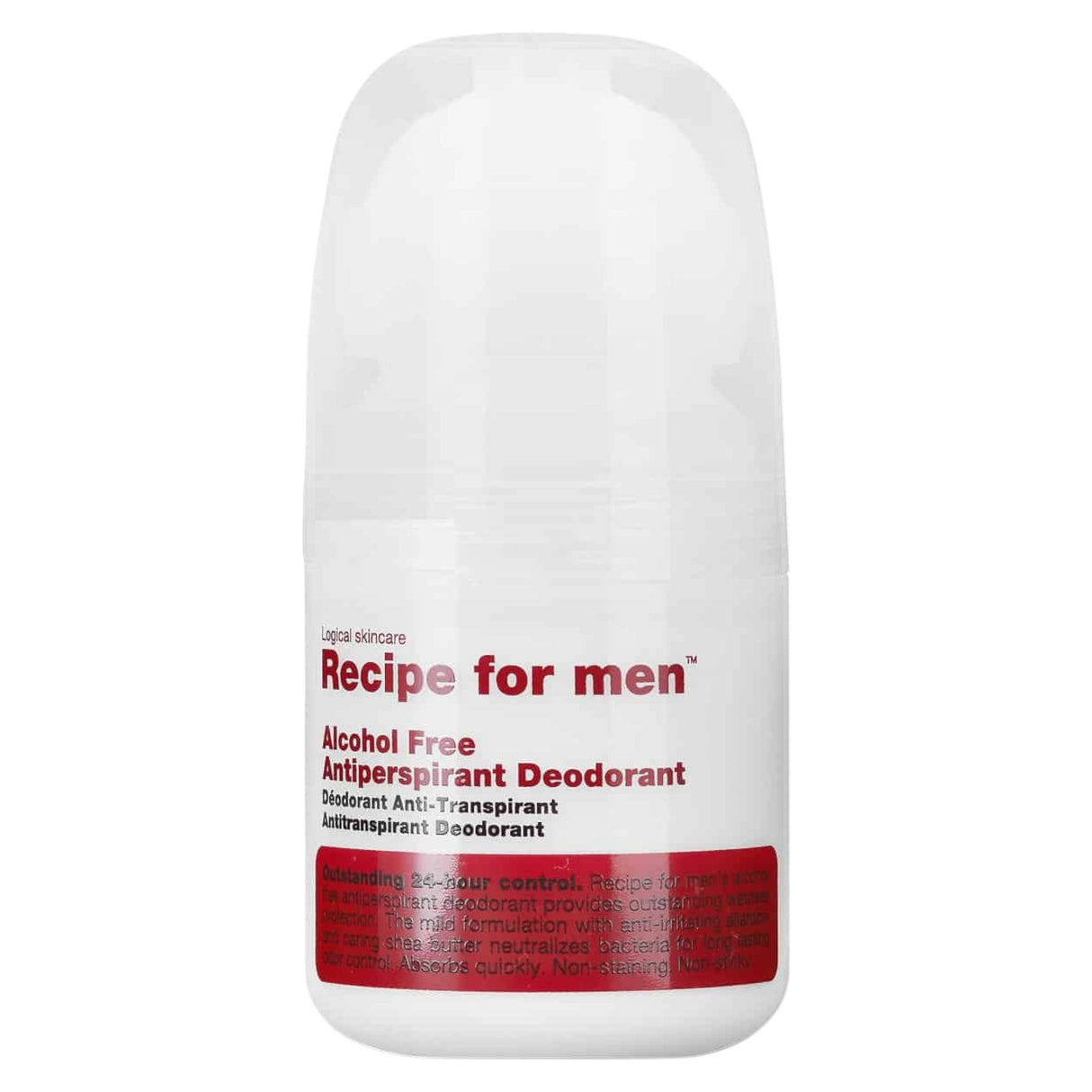Recipe For Men, Antiperspirant Deodorant, Anti-Irritation, Antiperspirant, For Men, 60 ml - Feel You