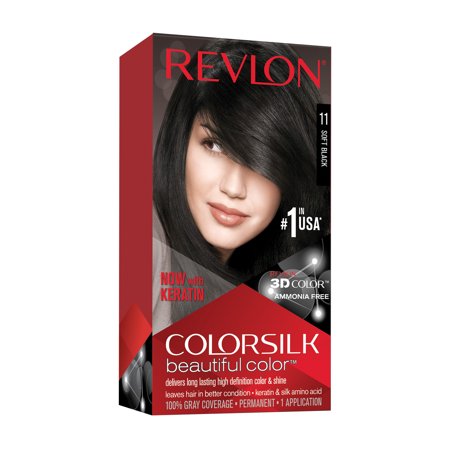 Revlon, Colorsilk, Permanent Hair Dye, 11 Soft Black, 130 ml - Feel You