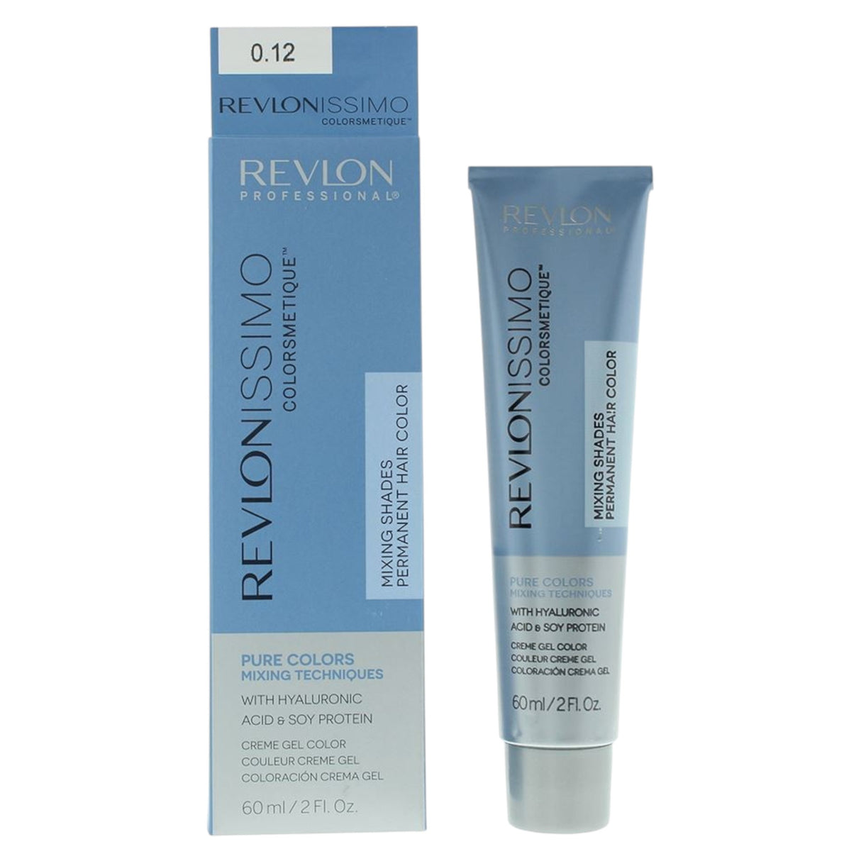 Revlon, Revlonissimo Colorsmetique, Color & Care Complex, Permanent Hair Dye, 0.12 Iridescent Grey, 60 ml - Feel You