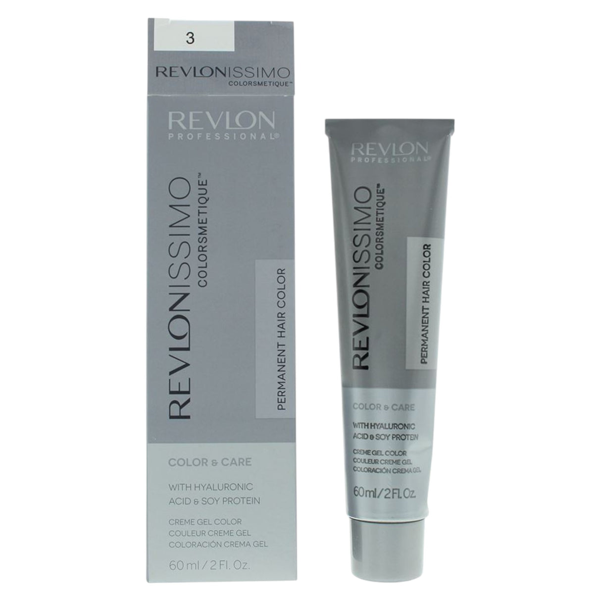 Revlon, Revlonissimo Colorsmetique, Hyaluronic, Permanent Hair Dye, 3 Dark Brown, 60 ml - Feel You