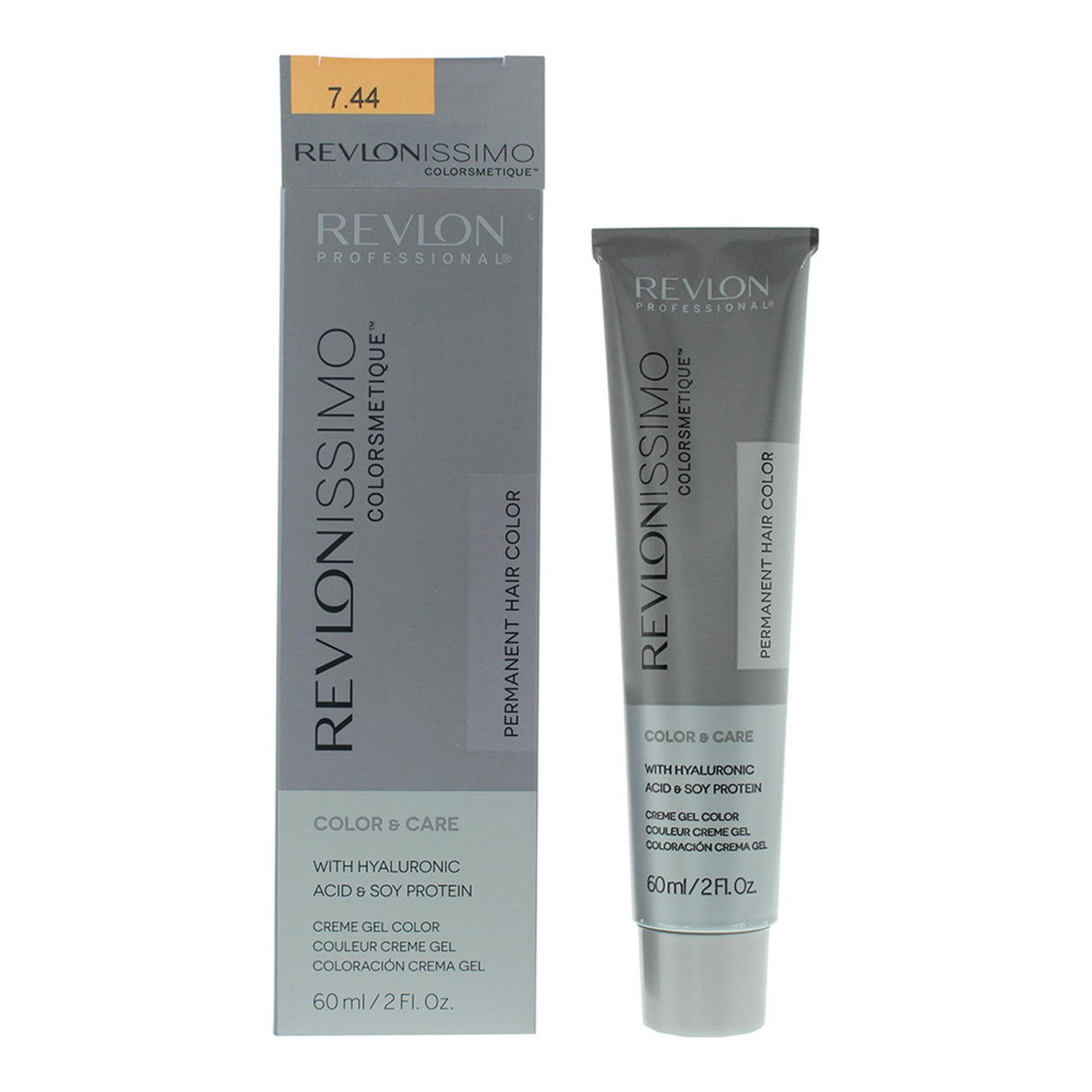 Revlon, Revlonissimo Colorsmetique, Permanent Hair Dye, 7.44 Medium Intensive Copper Blonde, 60 ml - Feel You