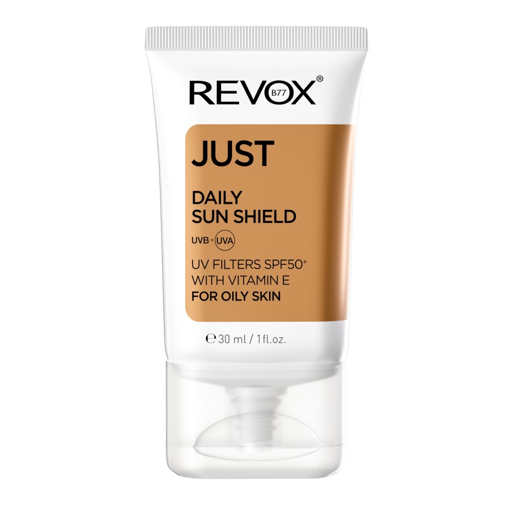 Revox B77, Just Daily Sun Shield, Vitamin E, Sun Protection, Sunscreen Cream, For Face & Neck, SPF 50+, 30 ml - Feel You
