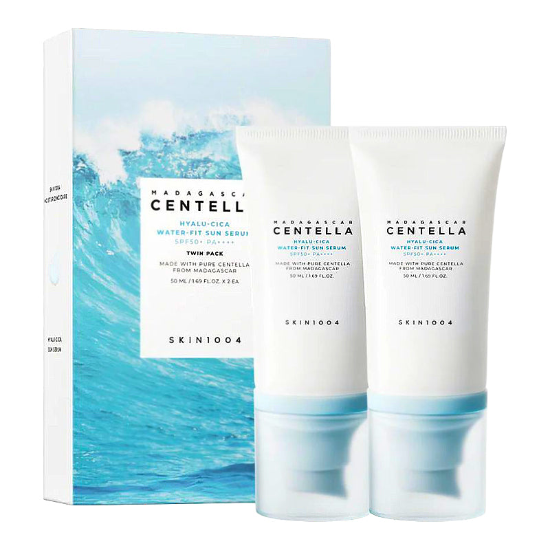 SKIN1004 Madagascar Centella Hyalu-Cica Water-Fit Sun Serum Twin Pack (50ml*2) - Feel You
