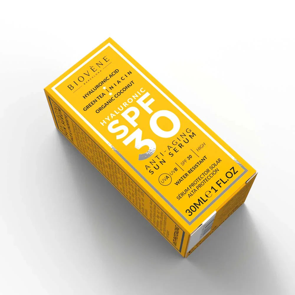 Слънцезащитен крем за лице SPF 30 с хиалуронова киселина против стареене - 30 мл - Feel You
