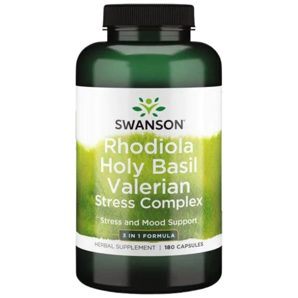 Rhodiola Holy Basil Valerian Stress Complex - 180 капсули - Feel You