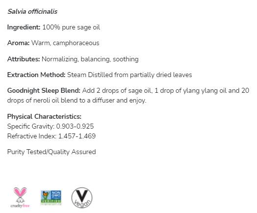 Sage Oil | 100% Pure Salvia Officinalis - 30 мл - Feel You