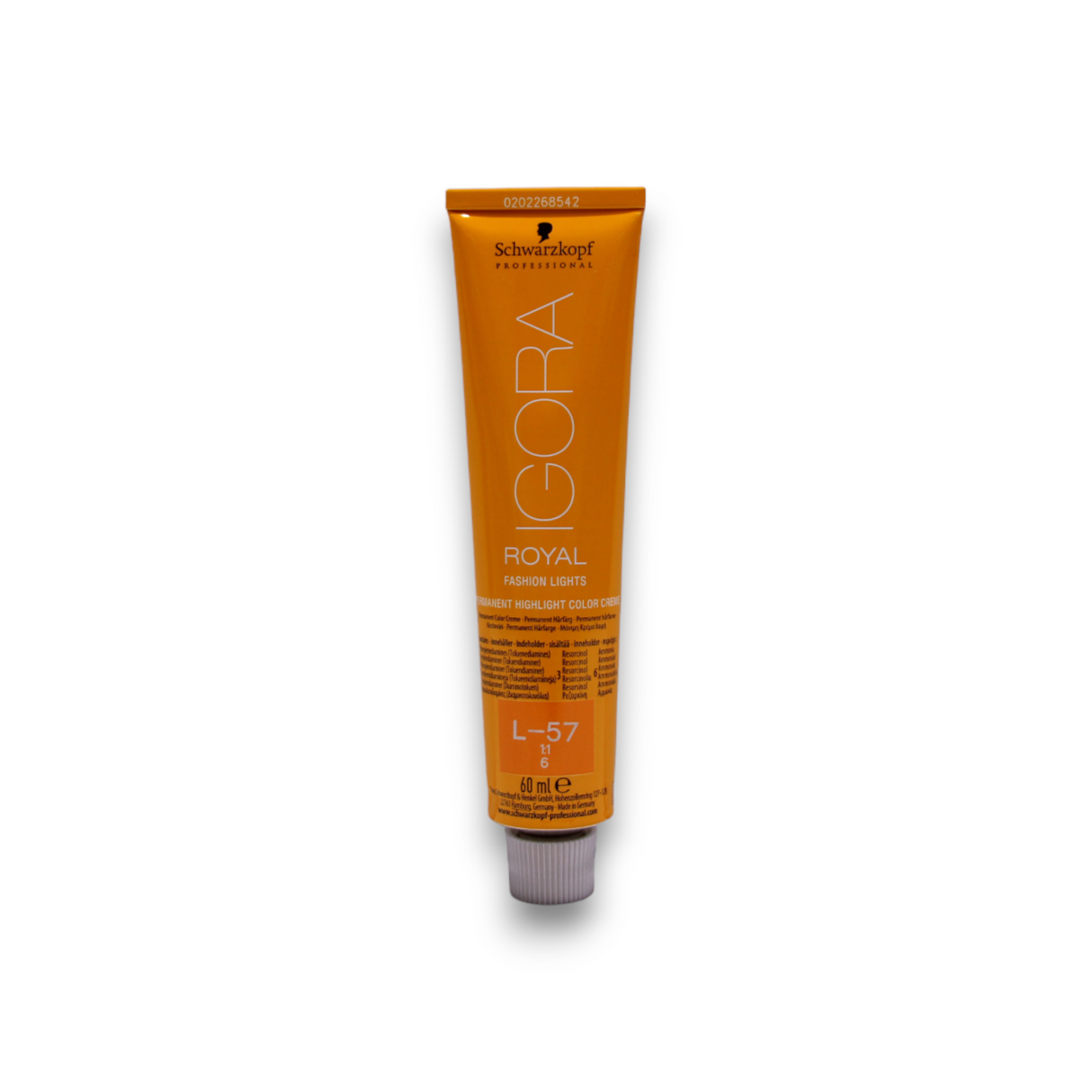 Schwarzkopf Professional, Igora Royal, Permanent Hair Dye, L-57 Golden Copper, 60 ml - Feel You