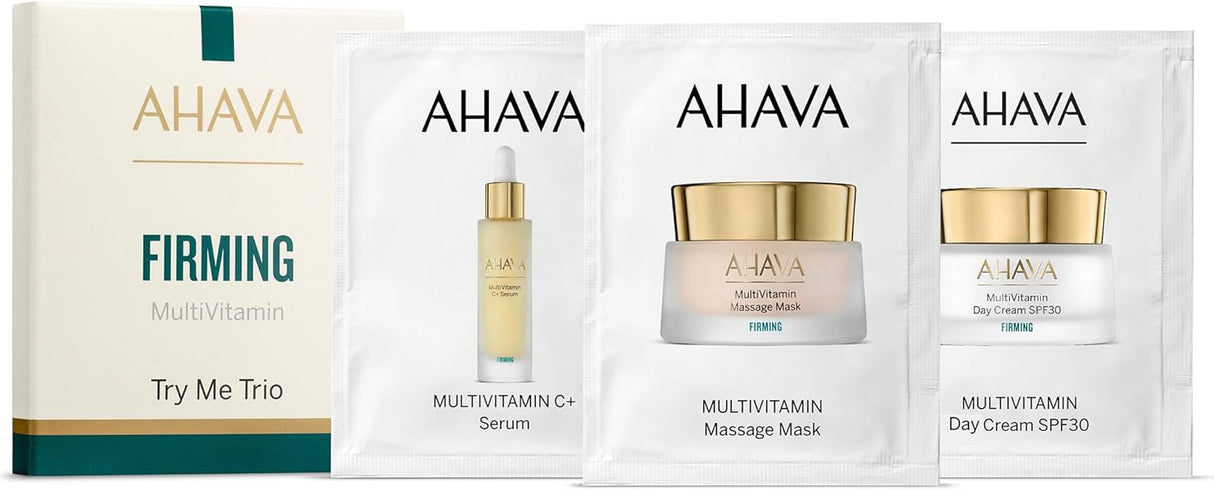 Set Ahava: MultiVitamin C+, Firming, Serum, For Face, 3 ml *Sample + Multivitamin Firming Massage, Cream Mask, For Face, 3 ml *Sample + MultiVitamin, Firming, Day, Cream, For Face, SPF 30, 3 ml *Sample - Feel You