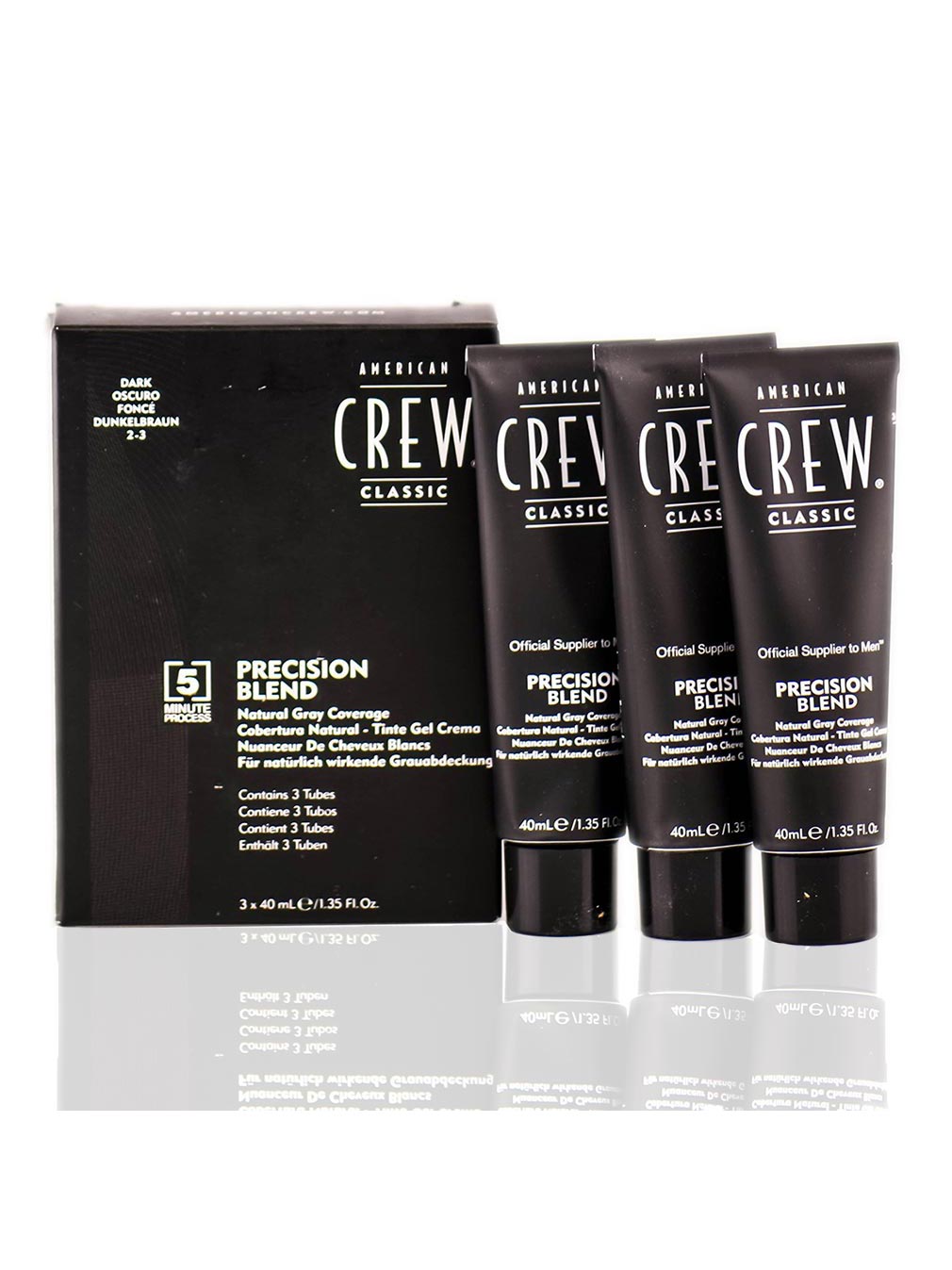 Set American Crew: Precision Blend, Semi-Permanent Hair Dye, 2-3 , 40 ml + Precision Blend, Semi-Permanent Hair Dye, 2-3 , 40 ml + Precision Blend, Semi-Permanent Hair Dye, 2-3 , 40 ml - Feel You
