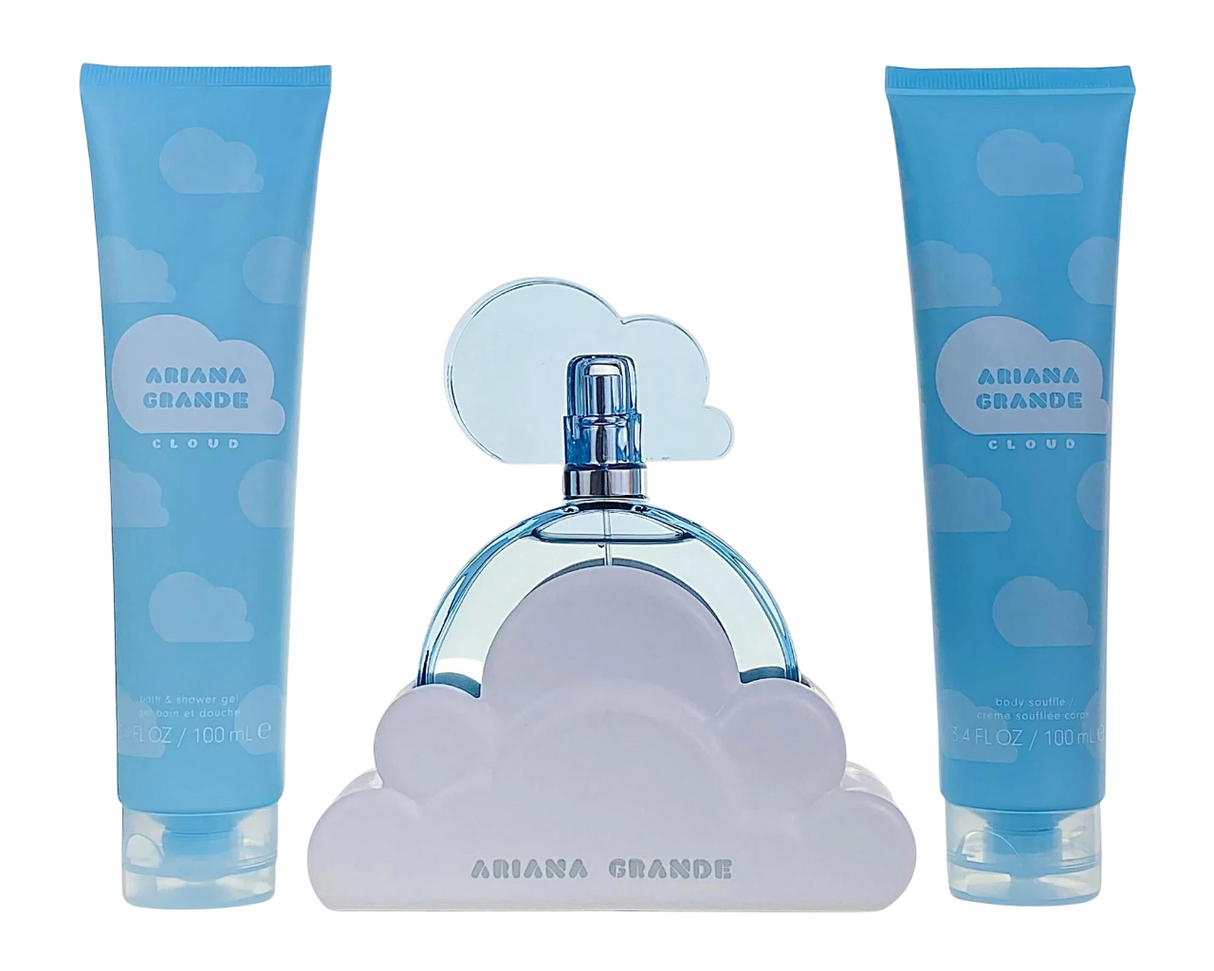 Set Ariana Grande: Cloud, Eau De Parfum, For Women, 100 ml + Cloud, Hydrating, Body Lotion, 100 ml + Cloud, Body Wash, Body, 100 ml - Feel You