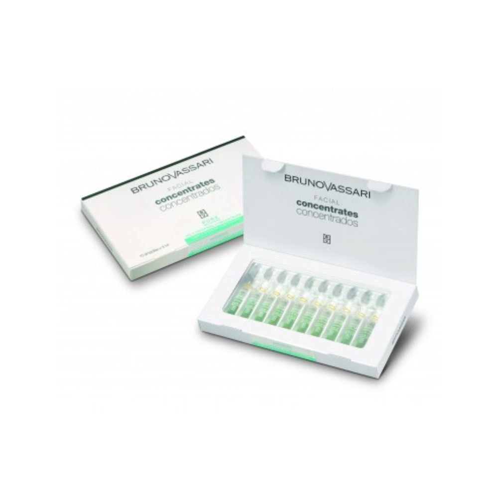 Set, Bruno Vassari, Pure Solutions, Niacinamide, Purifying, Ampoules Treatment Serum, For Oiliness, For Face, For Women, 10 pcs, 2 ml - Feel You