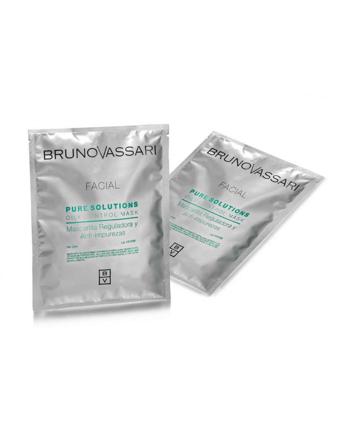 Set, Bruno Vassari, Pure Solutions, Tea Tree Oil, Eliminates Impurities, Peel-Off Mask, For Face, 6 pcs, 30 g - Feel You